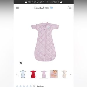 Dreamland baby transition swaddle in blush size 3-6 months